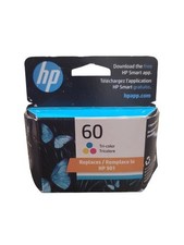 Genuine HP 60 Tri-color Ink Cartridge CC643WN 140 - Exp.08/23 10/25