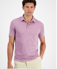 Alfani Men's AlfaTech Stretch Solid Polo Shirt, SIZE M NWT