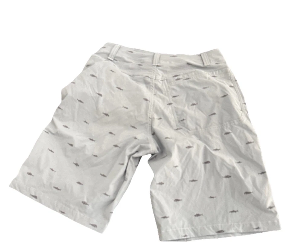 Pantalones Cortos Under Armour Hombres 28 Gris Estampado de Ballena Rendimiento Híbrido HeatGear Foto 3 de 3