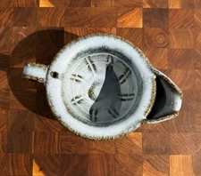 Junichi Tanaka Artisanal Shaving Scuttle, Handmade Ceramic Blue