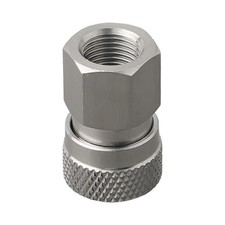 Female Quick Connect Adapter Silver Stainless Steel 1 Pcs 1/8 NPT