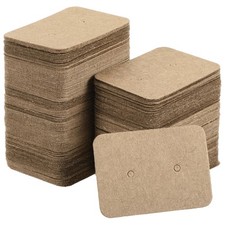 Card Display Earring, 500pcs Empty Labels Rectangle Cardboard Style 2, Brown