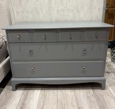 Stag Minstrel Large Chest of Drawers 4+2 Grey with Chrome Handles COLLECT BERKS 