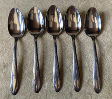 Vintage Mar-Crest Marcrest Oval Soup Spoons MCF1 Atomic Starburst Retro (5)