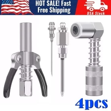Grease Gun Coupler 90 Degree Adapter Needle Tips Dispenser Injection Needle Kit