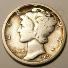 1919 D Mercury Dime 90% Silver G-VG  "Actual Coin Pictured - Not Cleaned"