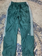 NWT Vintage Adidas Men  s Y2K Track Pants Green Stripes Size XL Nylon Heritage