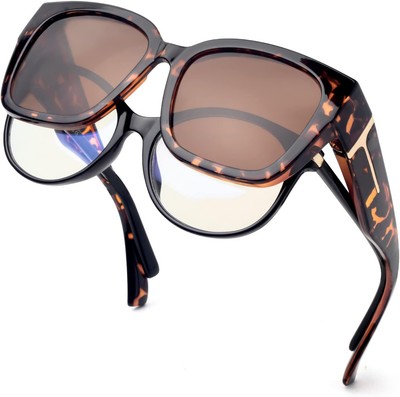 Face Shadow Polarized Sunglasses Fit Over Glasses, Trendy Square