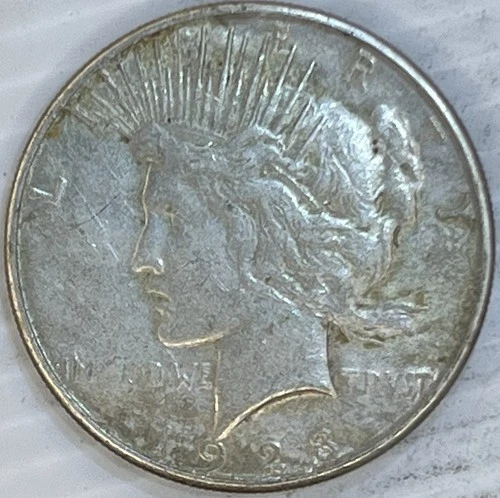 1923S Silver Peace Dollar Uncertified Extra Fine Circulated Condition