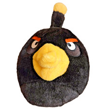 Angry Birds Black Bomb Plush 5" Commonwealth Stuffed Animal Plush No Sound