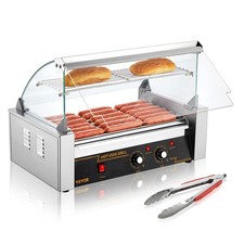Hot Dog Roller 7 Rollers 18 Hot Dogs Capacity 1050W Stainless Sausage Grill Cook
