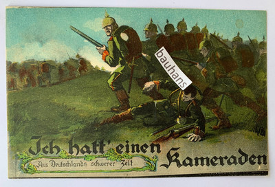 AK Ich hatt einen Kameraden aus Deutschlands schwerer Zeit  1.WK (AA163)