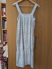 The White Company - White/Black Printed Tiered Sleeveless Smock Dress - Size 8