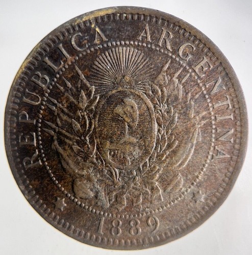 1889 Argentina Dos 2 Centavos Coin | Collectable Grade - Picture 2 of 2
