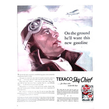 Texaco Sky Chief Gasoline 1939 Print Ad For Those Who Want the Best 10"X14"