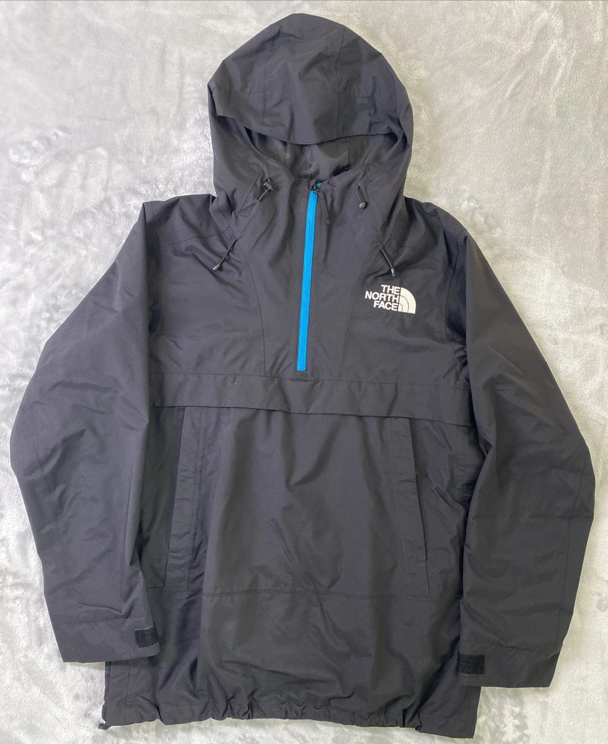 The North Face Anorak Jacket Mens Medium Black DryVent NF0A4QXE Pullover Hooded