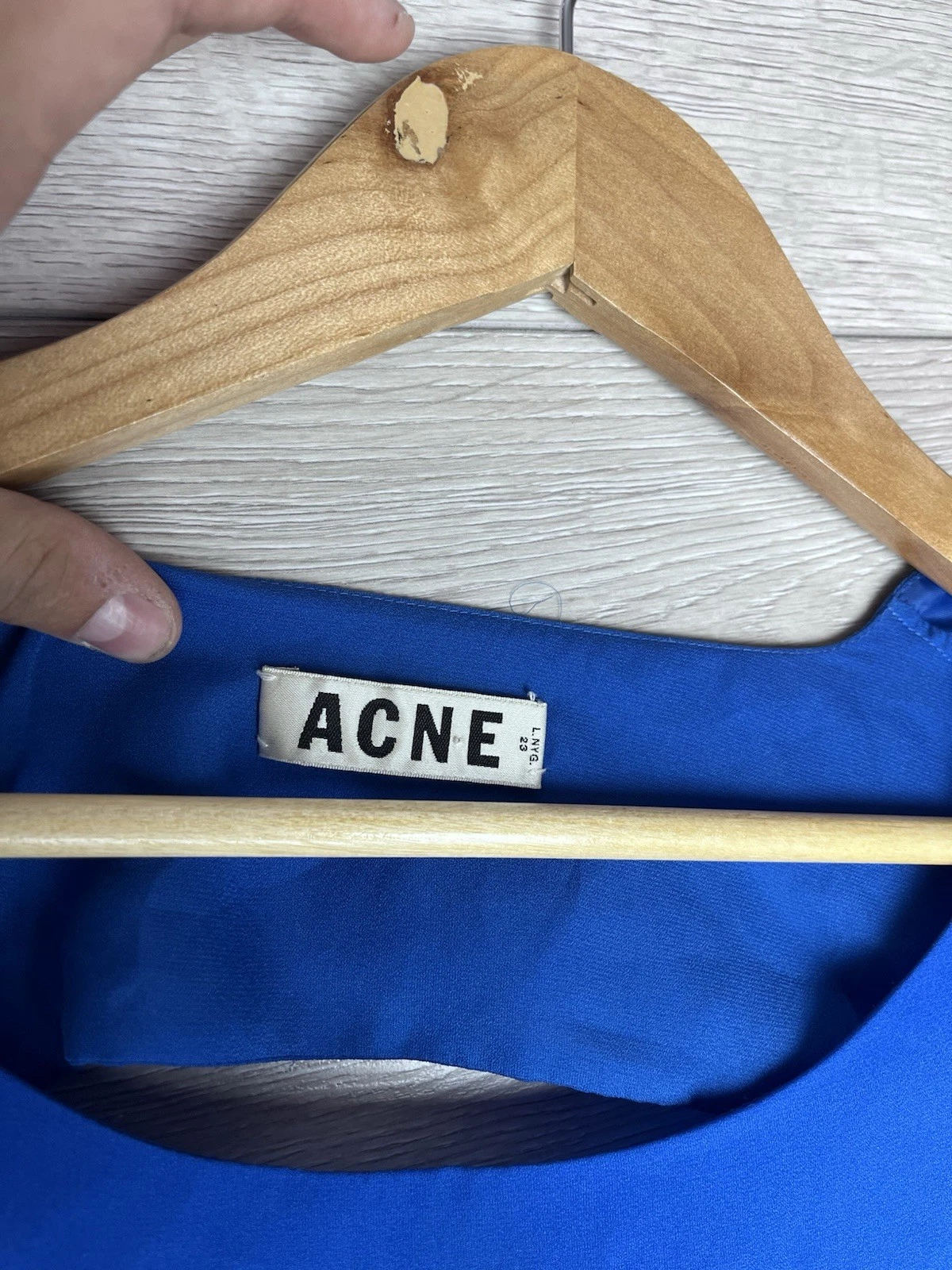 ACNE STUDIOS LUSSO ABITO LUNGO DONNA ACNE TAGLIA 40 BLU MADE IN ??