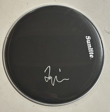 Taylor Hawkins Signed Drumhead Foo Fighters Rock And Roll Hall Of Fame JSA COA