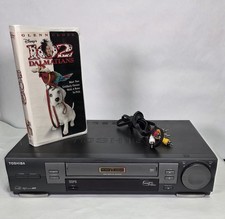 Toshiba W-707 VCR recorder player six heads cables free movie cleaned and tested