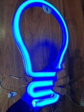 'Neon' LED Lightbulb Shaped Lamp