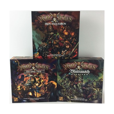 CMON Brettspiele Rum & Bones Sammlung #6 - Grundspiel + 9 Erweiterungen! Fair/NM