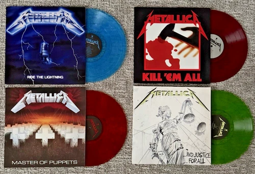 Metallica 4 Album Colored Vinyl LP Lot Reissued Red/Blue/Green/Brick 180g EX