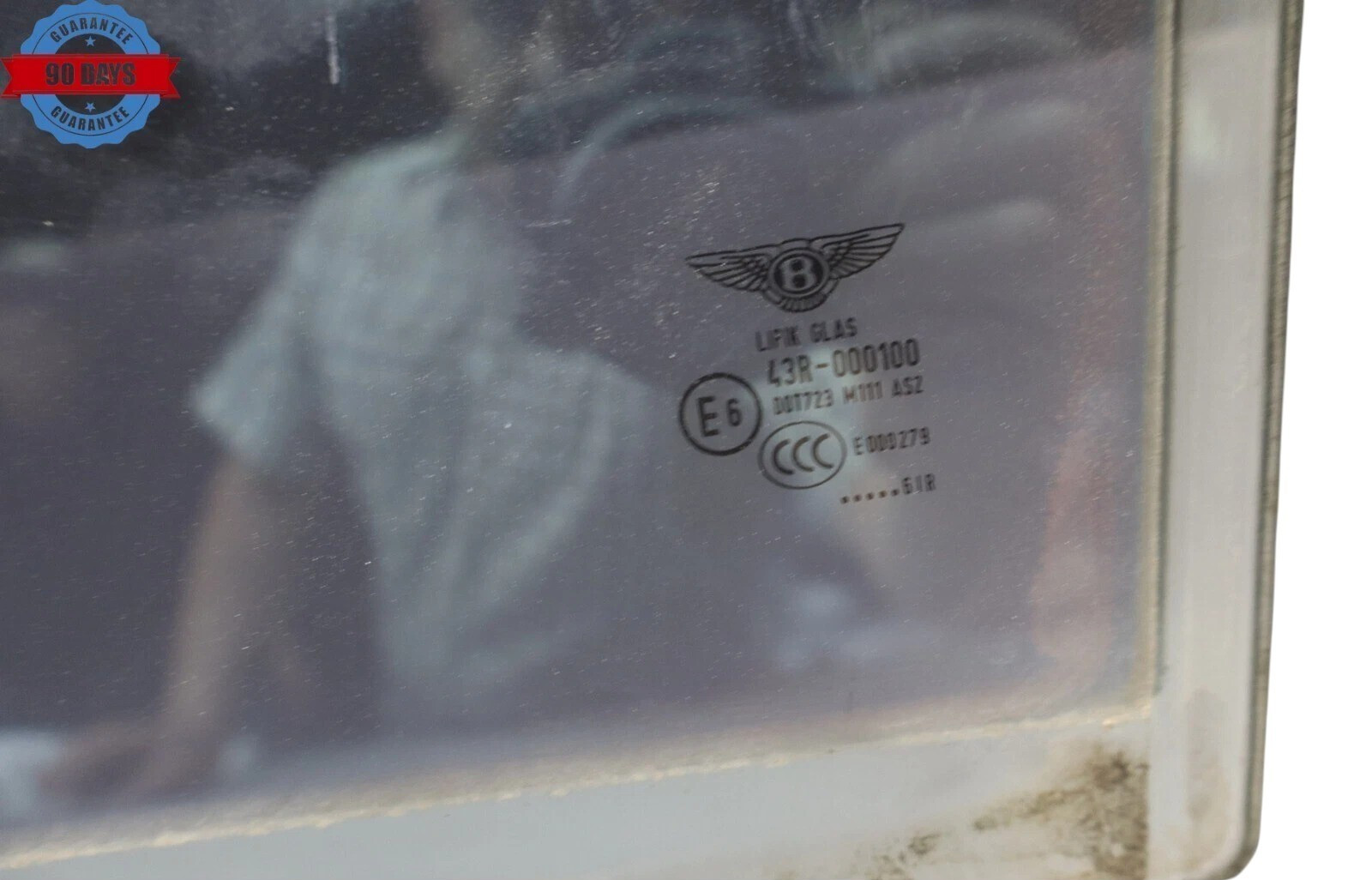 06-13 Bentley Continental Flying Spur Rear Left Side Door Window Glass OEM