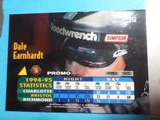 DALE EARNHARDT 1995 PINNACLE ZENITH HOT GUNS MOTOR RACING RARE PROMO CARDD
