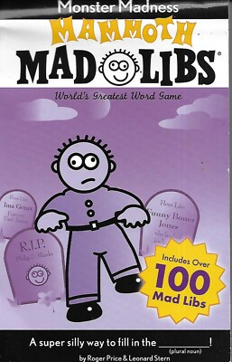 Mad Libs Magazine Mammoth Monster Madness World's Greatest Word Game Over 100