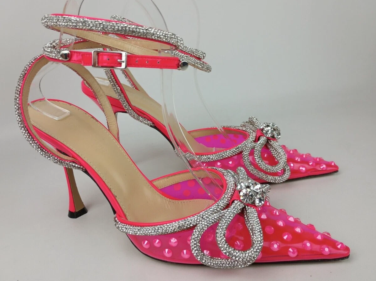 Pink pvc heels sale