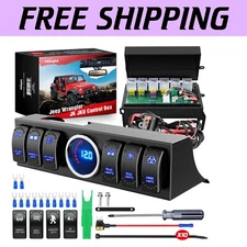 12V Relay Box Circuit Control System with LED Voltage Display for Jeep Wrangler