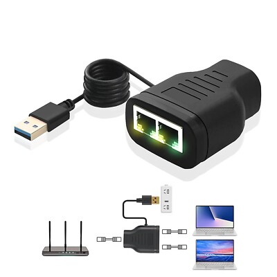 A11C RJ45 Adapter Splitter Verteiler 1:2 Ethernet LAN Netzwerkkabel CAT56