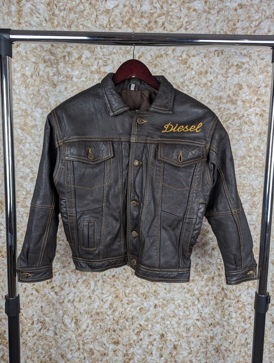 Diesel 90s Leather Jacket XS/S | eBay