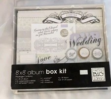 Me And My Big Ideas Wedding Scrapbook 8x8 Album Set Kit Black and White New