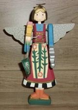 Midwest of Cannon Falls Wooden Garden Angel Figure w/Whirligig Arms NOS