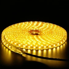 5050 LED Strip Light Flexible Tape Lighting Rope Home Outdoor With US Plug 110V