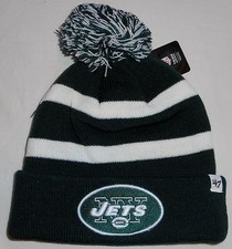 NEW YORK JETS '47 BRAND WINTER POM POM HAT YOUTH ACRYLIC KNIT NWT GREEN