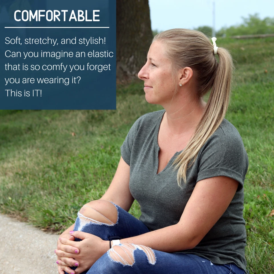 Hair Ties Elastic 100 Fabric Ponytail Holder Lot Scrunchies Accessories Girls - Image 4 of 4