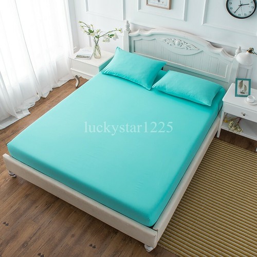 Hotel Collection Fitted Bed Sheet 100%Cotton Blend Single Double King White Gray - Picture 21 of 22