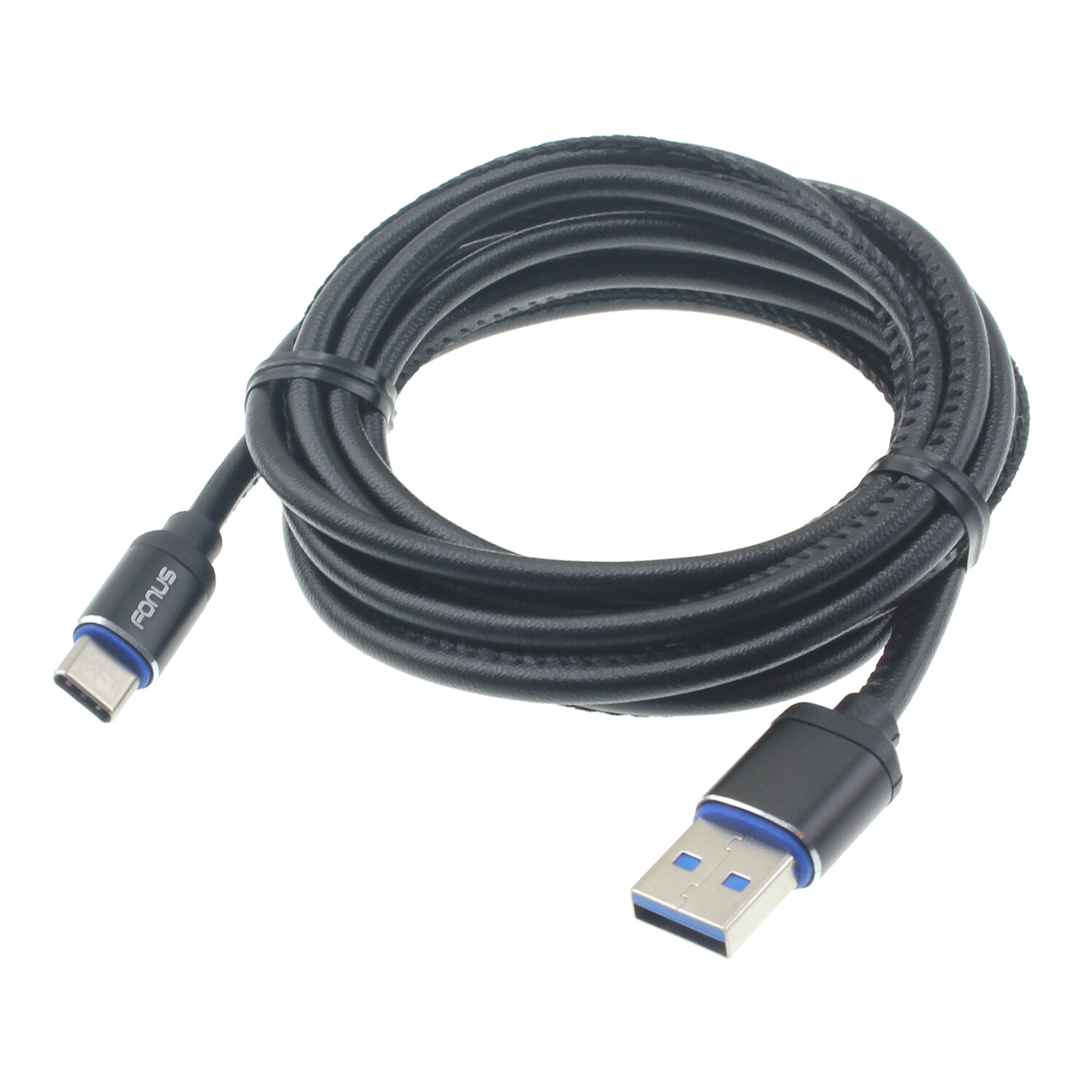 PU LEATHER TYPE-C USB CABLE 6FT LONG CHARGER POWER CORD for LG & SAMSUNG PHONES