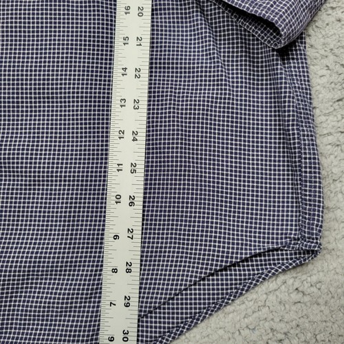 Nautica Shirt Mens Large Blue White Geometric Long Sleeve Button Up - Picture 5 of 11