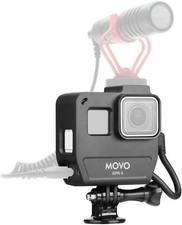 Movo GPR-5 Media Housing GoPro Case Compatible with GoPro HERO5, HERO6, HERO7