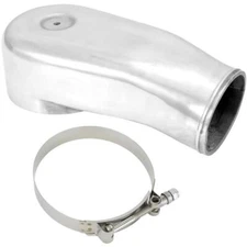 Carb Hat Air Bonnet Plenum, Single, 4 In & Stainless T-Bolt Clamp