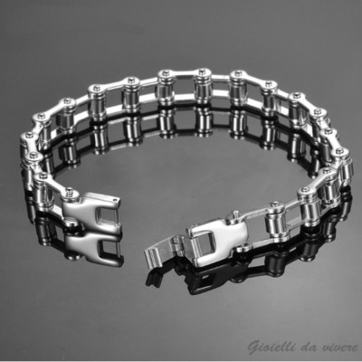 Bracciale A Catena Per Bici In Argento Sterling 925 Per - Foto 4