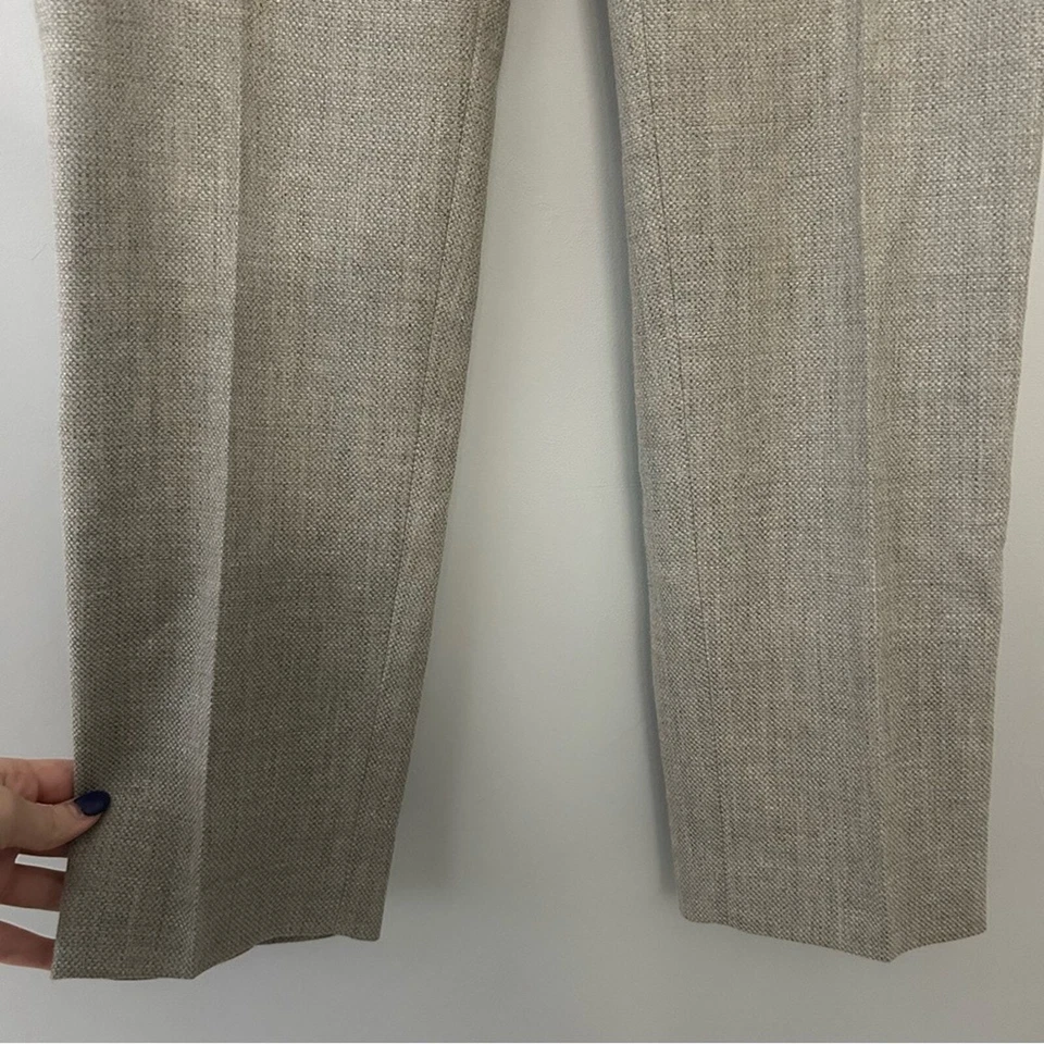 Pantalón REISS Hettie pierna ancha mezcla lana en gris suave Foto 3 de 4