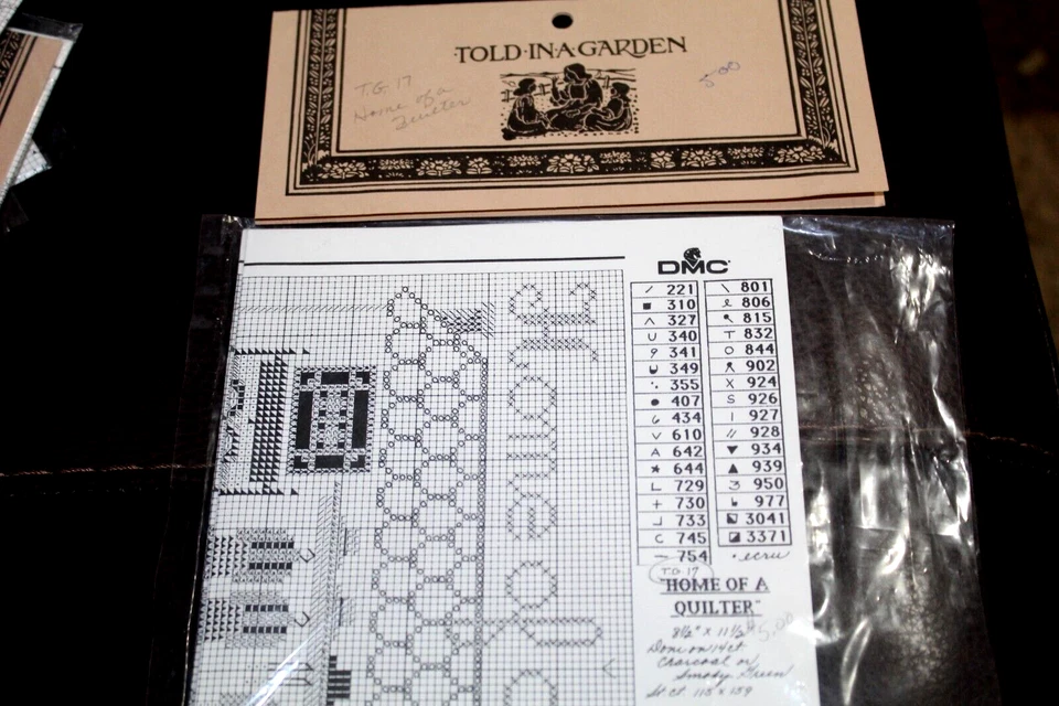 1990 Told In A Garden Home Of A Quilter Counted Cross Stitch Pattern TG-17 - Image 2 of 2