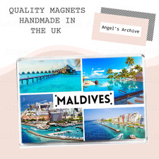 THE MALDIVES ✳ SOUVENIR TOURIST HOLIDAY ✳ LARGE FRIDGE MAGNET ✳ GREAT GIFT
