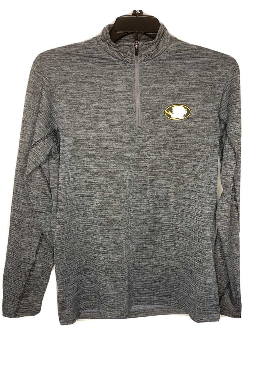 Missouri Tigers 1/4 Zip Lightweight LS Small Mens Pullover Cotton
