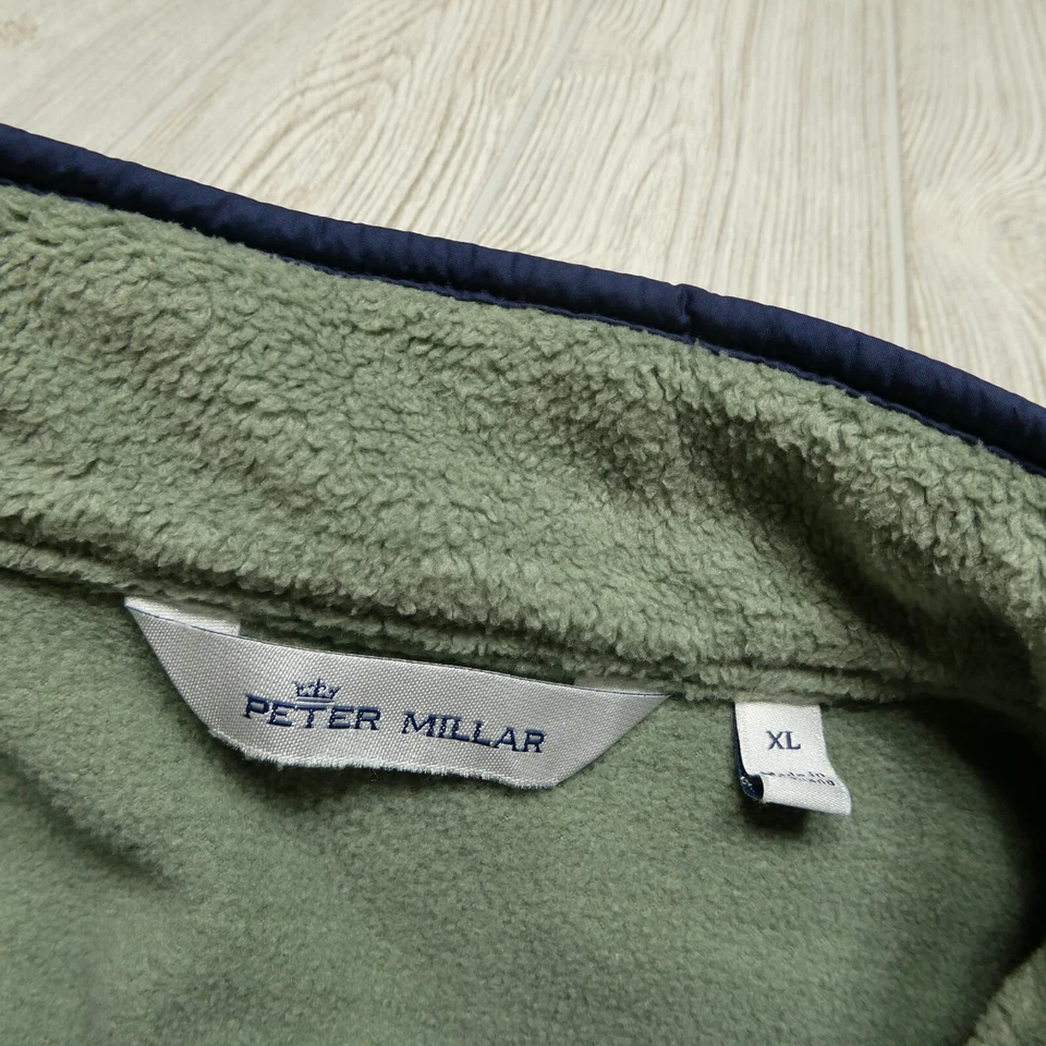 Chaleco polar junto al mar Peter Millar para hombre talla XL verde salvia golf viaje ajuste regular Foto 2 de 4