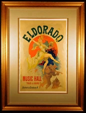 El Dorado Original 1894 Color Lithograph (Poster) by Jules Cheret Framed